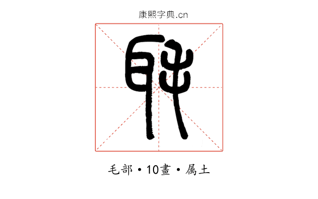 毦